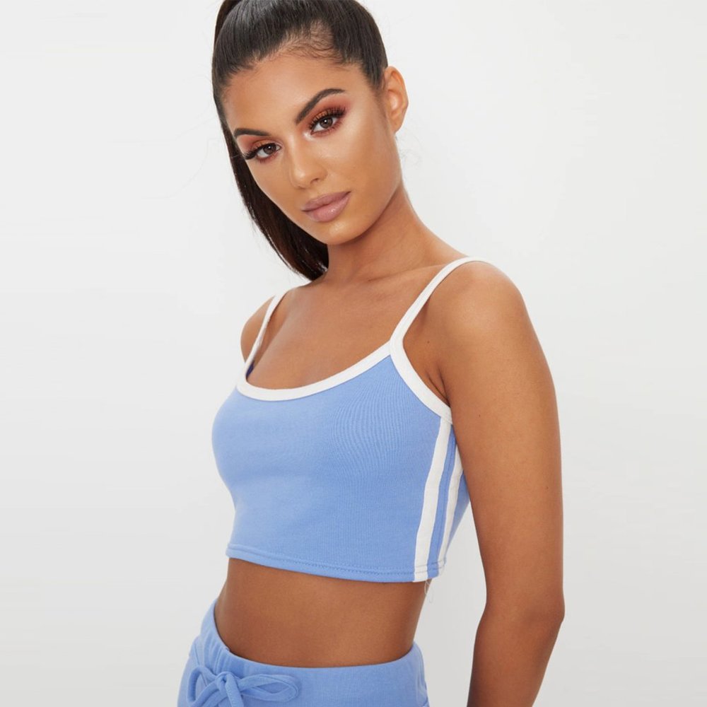Baby Blue Cropped Tank